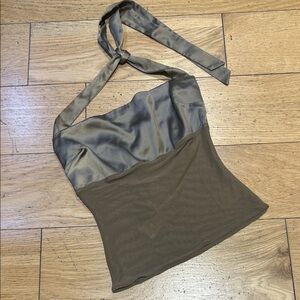 Y2K Elegant Halter Neck Women Top M NWOT